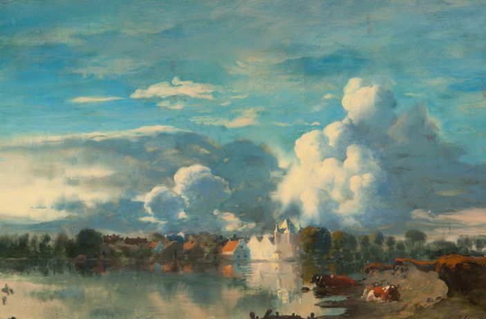4434_jan_voerman_wolkeffect-vallende_avond_olieverf_op_paneel_31_x_51_cm